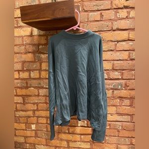 Eileen Fisher waffle mock-neck long sleeve